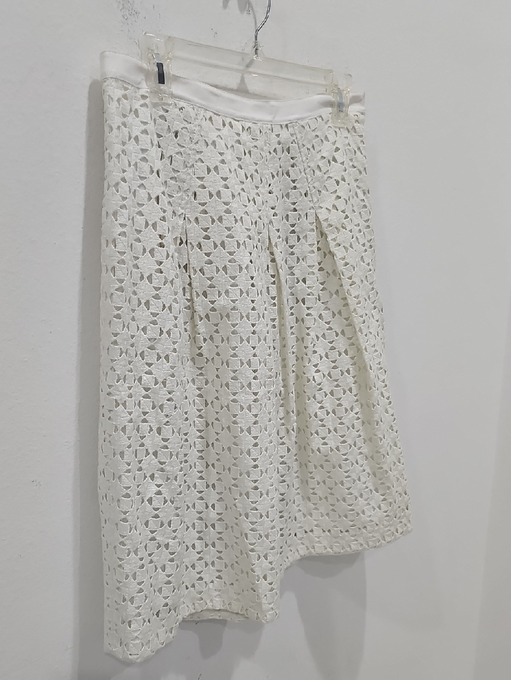 Tory Burch Floral Embroidered Lace Skirt Size 8 Ivory - Picture 3 of 7